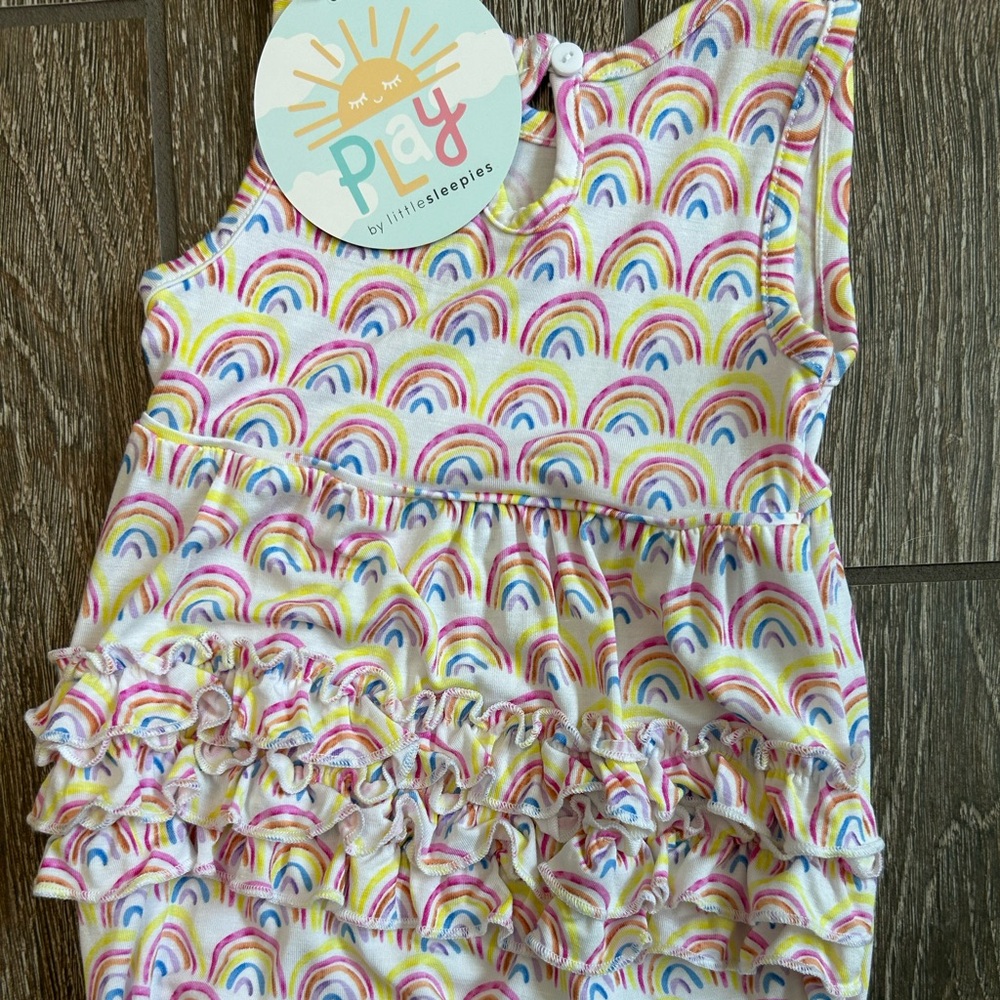 Little Sleepies - Pastel Rainbow Bubble Romper